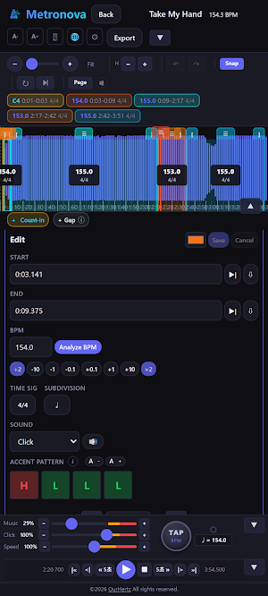 Metronova - Smart Metronome Screenshot 0