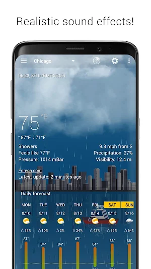 Cityscape animated weather backgrounds add-on Screenshot 3