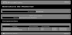 ProdCalc - MRP/PCP Online Screenshot 1
