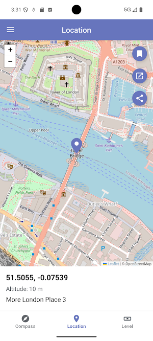 Compass, GPS & Spirit Level Screenshot 2