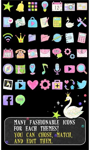 Neon Wallpaper Swan Princess Screenshot 3