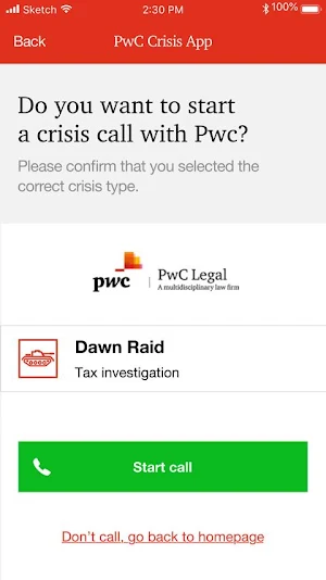 PwC Crisis App Screenshot 1