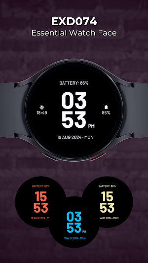 EXD074: Essential Watch Face Screenshot 1