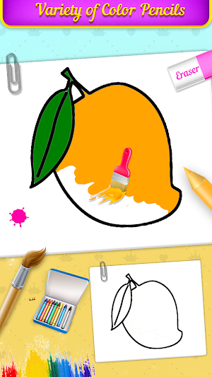 Fruits Coloring Book & Drawing Book Screenshot 2