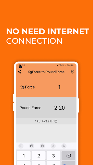 KgForce to PoundForce Convert Screenshot 1
