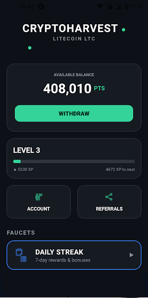 Crypto Harvest Litecoin LTC Screenshot 2