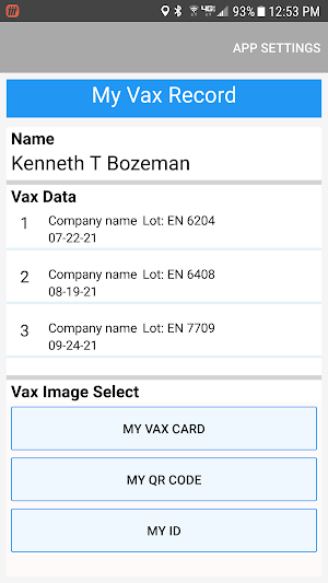 My Vax Record Screenshot 0