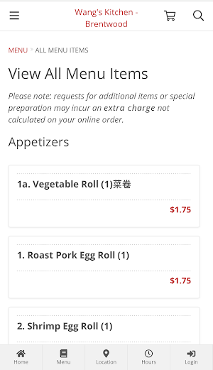 Wang's Kitchen - Brentwood Screenshot 1