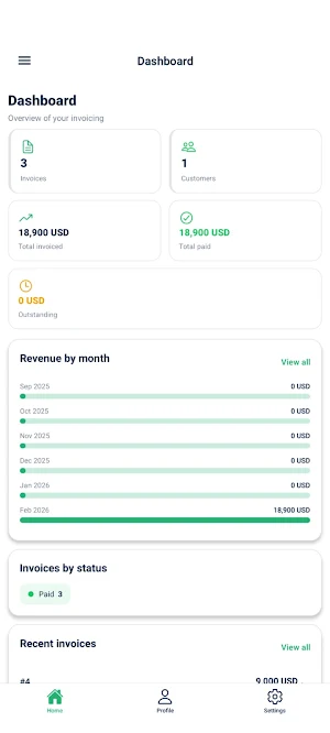 Billvort - Free invoice maker Screenshot 1