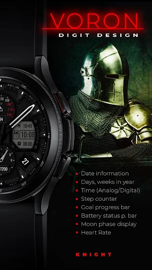 VORON Knight Hybrid Watch Face Screenshot 1