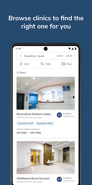 bookdialysis - travel app Screenshot 2