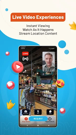 Montjoy: instant location chat Screenshot 3