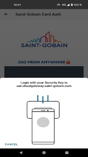 Saint-Gobain CardAuth Screenshot 1