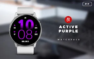 Active Purple Fit Watch Face Screenshot 0