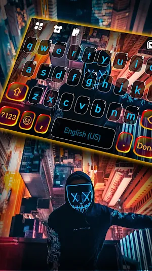 Parkour Neon Maskman Themes Screenshot 0