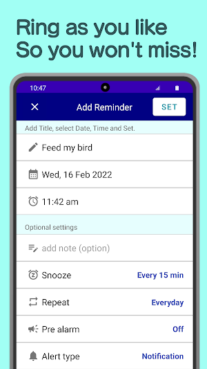 Reminder FLEX nag notification Screenshot 1