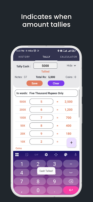 Cash Counter and Calculator Screenshot 0