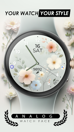 Floral Serenity Watch Face Screenshot 0