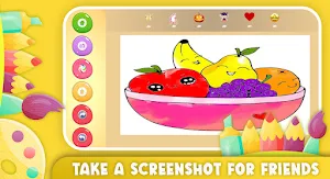 Fruits Coloring Book Game Screenshot 1