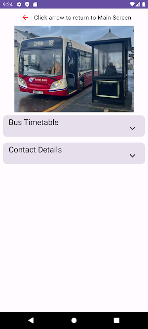 Longtown Bus Timetable Screenshot 1