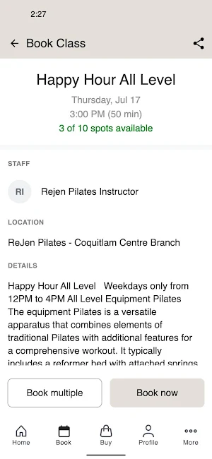 ReJen Pilates Screenshot 2