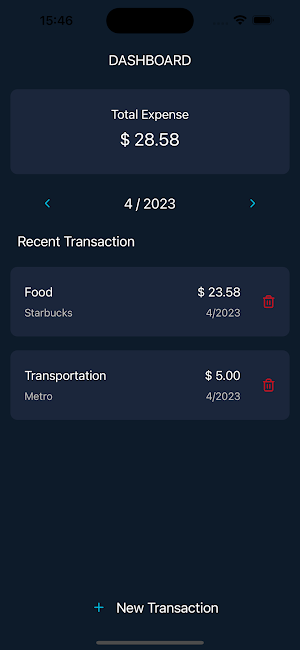 Expense Tracker Screenshot 2