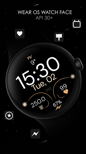 Minimal Rose Gold 4 Watch Face Screenshot 1