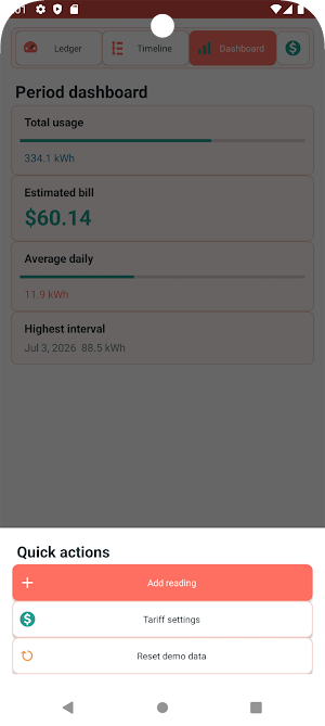 Simple Home Energy Log Screenshot 3