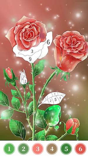 Flower Paint : Color by Number Screenshot 2