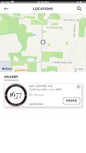 1677 Coffee Co. Screenshot 1