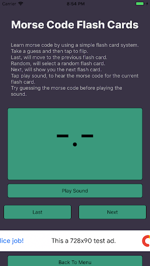 Morse Code Flashcards+Quizzes Screenshot 0
