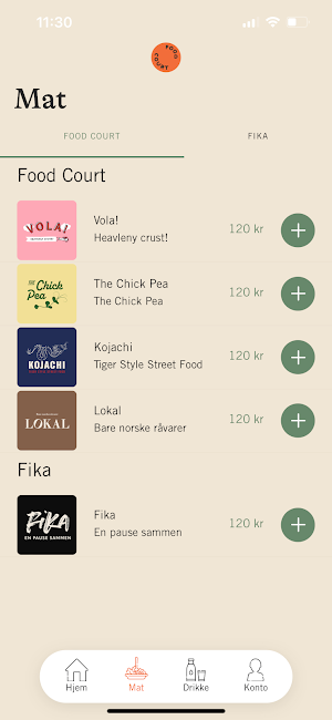Food Court Norge Screenshot 1