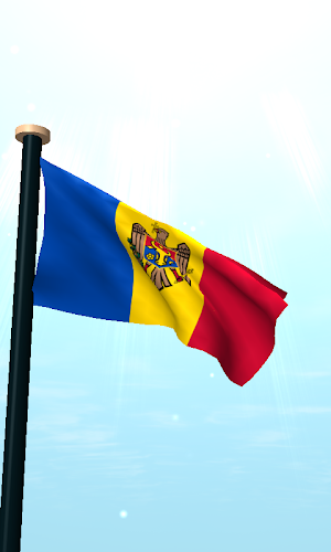 Moldova Flag 3D Live Wallpaper Screenshot 1