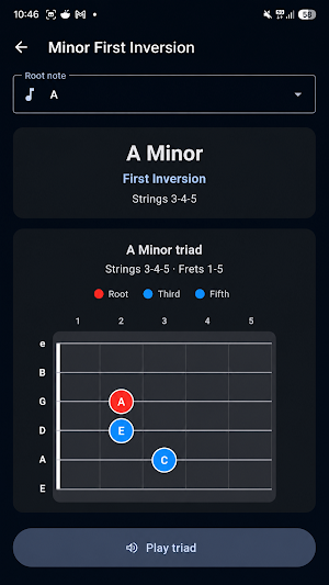Triad Trainer: Guitar Triads Screenshot 2
