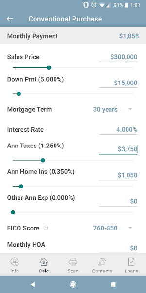 Options Financial Mortgage Screenshot 2
