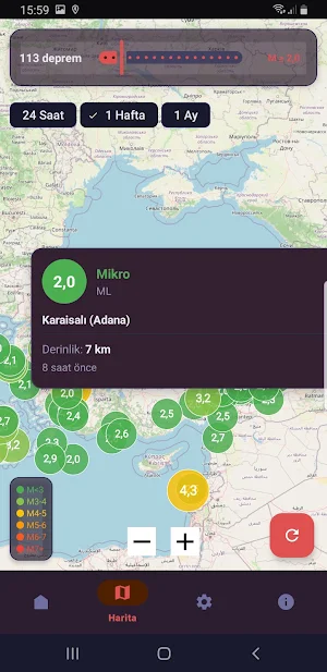 Deprem Takip-Bildirim Sistemi Screenshot 2