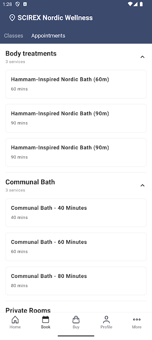SCIREX Nordic Wellness Screenshot 2
