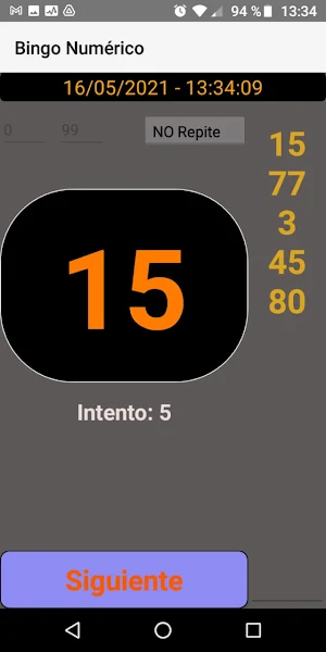 BINGO Numerico Screenshot 1