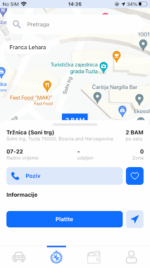 SmartParkBH Screenshot 2