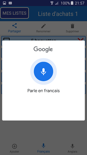Liste de courses vocale Screenshot 2