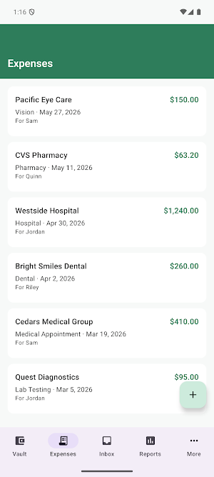 HSA Tracker Screenshot 1