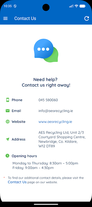 AES Recycling Customer App Screenshot 3