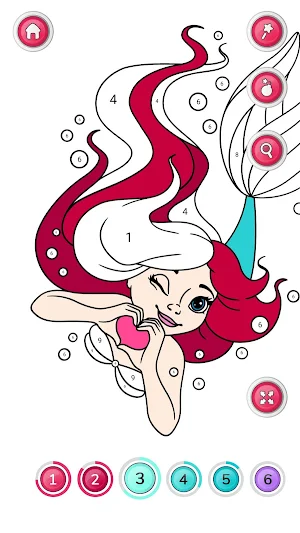 Girls Coloring Book - Color by Number for Girls Screenshot 3