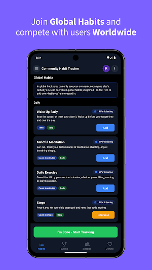 Community Habit Tracker Screenshot 1