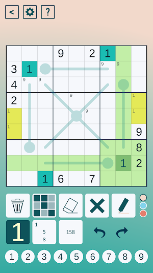 Thermo Sudoku Screenshot 1