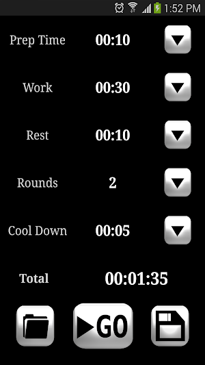 HIIT interval training timer Screenshot 0