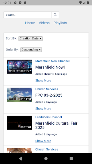 Marshfield Broadcasting Screenshot 1