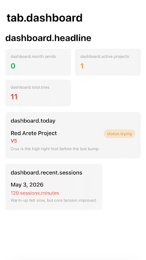 Bouldering Send Log Screenshot 0