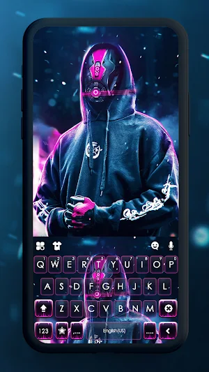Neon Cyber Maskman Themes Screenshot 0