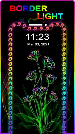 Border Light Live Wallpaper - Edge Lighting Colors Screenshot 1